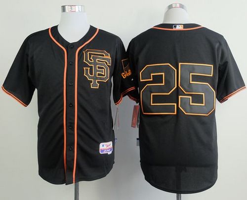 Giants #25 Barry Bonds Black Alternate Cool Base Stitched MLB Jersey
